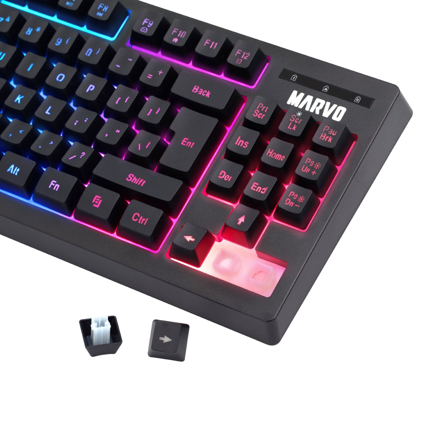 K607 80% TKL USB Backlit Multimedia Gaming Keyboard