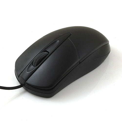 CP72 Wired Optical Mouse, 1000 DPI, USB, Black