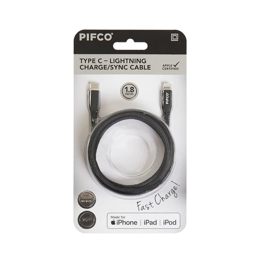 Pifco Charge Cable 1.8m - Type C to Apple Cable