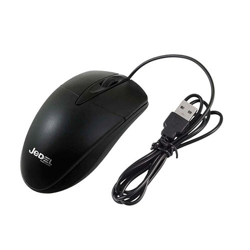 CP72 Wired Optical Mouse, 1000 DPI, USB, Black
